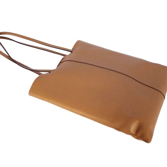 BANANA REPUBLIC Effortless $98 Tan Leather Everyday Tote Bag - Picture 3 of 6